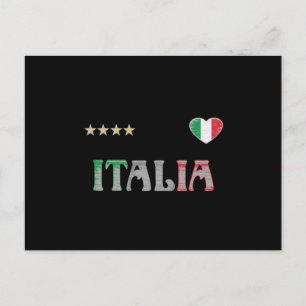 イタリアサッカーサッカーファンシャツ国旗 ポストカード