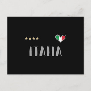 イタリアサッカーサッカーファンシャツ国旗 ポストカード