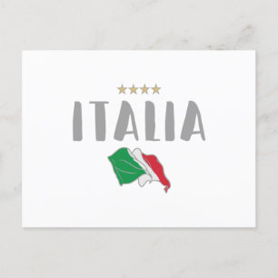 イタリアサッカーサッカーファンシャツ国旗 ポストカード