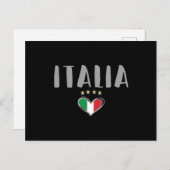 イタリアサッカーサッカーファンシャツ国旗 ポストカード (正面/裏面)