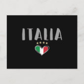 イタリアサッカーサッカーファンシャツ国旗 ポストカード (正面)