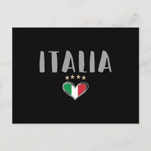 イタリアサッカーサッカーファンシャツ国旗 ポストカード (正面)