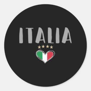 イタリアサッカーサッカーファンシャツ国旗 ラウンドシール