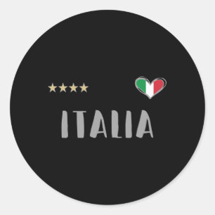 イタリアサッカーサッカーファンシャツ国旗 ラウンドシール