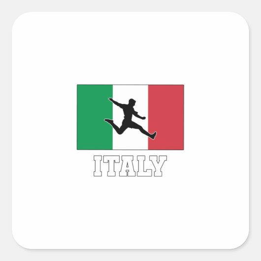 イタリアサッカーサッカー代表 スクエアシール (正面)