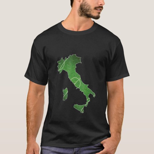 イタリアサッカーサッカー裁判所 Tシャツ (正面)