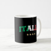 イタリアサッカーシャツサッカーファンイタリアン国旗 コーヒーマグカップ (正面右)