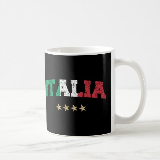 イタリアサッカーシャツサッカーファンイタリアン国旗 コーヒーマグカップ (右)