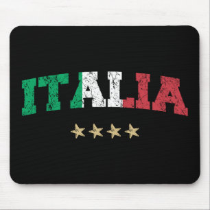 イタリアサッカーシャツサッカーファンイタリアン国旗 マウスパッド
