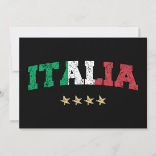 イタリアサッカーシャツサッカーファンイタリアン国旗 招待状