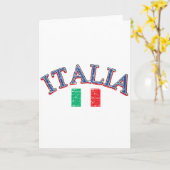 イタリアサッカーデザイン カード (黄色い花)