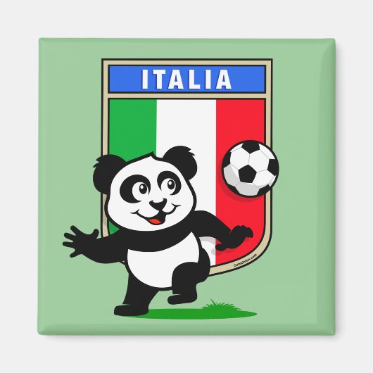 イタリアサッカーパンダ マグネット (正面)