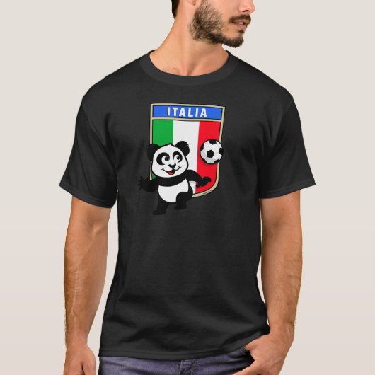 イタリアサッカーパンダ Tシャツ (正面)