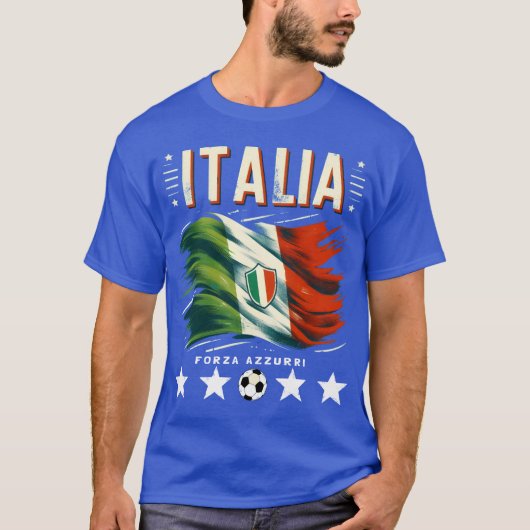 イタリアサッカーフォルツァアズーリ Tシャツ (正面)