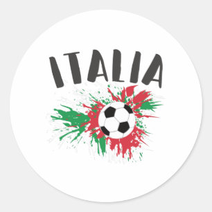イタリアサッカーボグランジール国旗 ラウンドシール