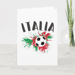 イタリアサッカーボールグランジ国旗 カード