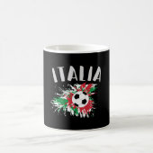 イタリアサッカーボールグランジ国旗 コーヒーマグカップ (中央)