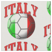 イタリアサッカーボールパターン国旗 ファブリック (クローズアップ)
