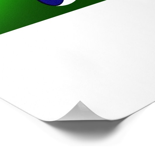 イタリアサッカーメンアスリートサッカーイタリア国旗のファン ポスター (角)