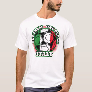 イタリアサッカーワンチーム夢イタリアン旗 Tシャツ