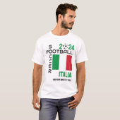 イタリアサッカー名前をカスタムする2024任意の年 Tシャツ (正面フル)