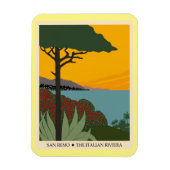 イタリアサンレモヴィンテージ旅行ポスター マグネット (縦)