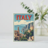 イタリアシニックテレイタリアンコーストヴィンテージトラベル ポストカード (スタンド正面)