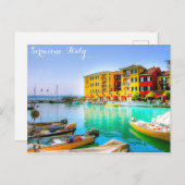 イタリアシルミオーネレイクガルダウォーターフロント ポストカード (正面/裏面)