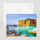イタリアシルミオーネレイクガルダウォーターフロント ポストカード (正面/裏面)