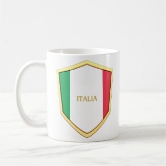 イタリアシールドサッカーサッカーサッカーファン コーヒーマグカップ