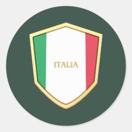 イタリアシールドサッカーサッカーサッカーファン ラウンドシール
