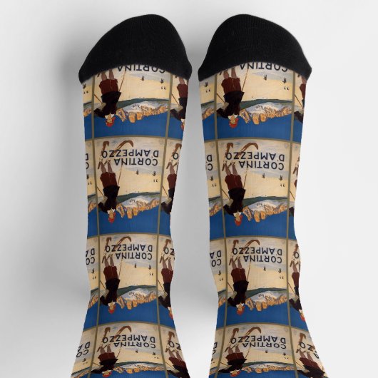 イタリアスキーヴィンテージ旅行 ソックス (上部)