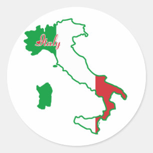 イタリアステッカー ラウンドシール