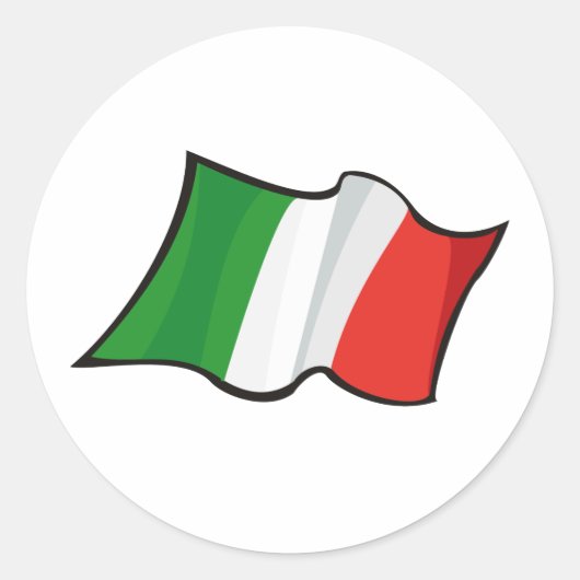 イタリアステッカー ラウンドシール (正面)