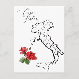 *~*イタリアチャオイタリア語の地イタリアン図 ポストカード