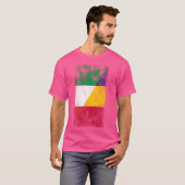 イタリアチャド国旗 – チャドイタリアンエン Tシャツ (正面フル)
