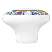 イタリアデルタ複雑なフローラモチーフのキャビネット引出し セラミックノブ (側面)