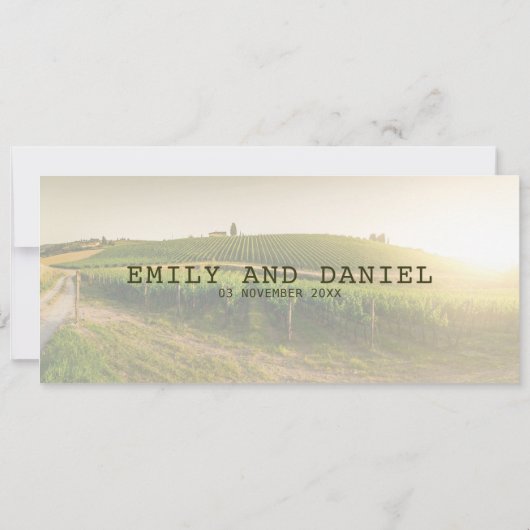 イタリアトスカーナ行先搭乗券結婚のパス 招待状 (裏面)