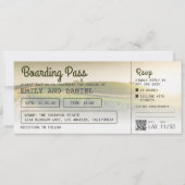 イタリアトスカーナ行先搭乗券結婚のパス 招待状 (正面)