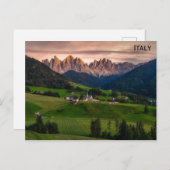 イタリアドロミテスマウンテントラベルフォト ポストカード (正面/裏面)