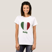 イタリアハート国旗 Tシャツ (正面フル)