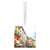 イタリアバケーション旅行写真クリスマス キューブオーナメント (右)