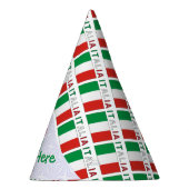 イタリアバンディエライタリアタイルパーソナライズされたグリーン パーティーハット (右)