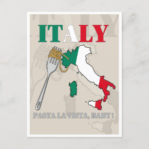 イタリアパスタラビスタベビー! インビテーションポストカード