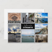 イタリアパーソナライズされたのプーリア州オトラントのコラージュ ポストカード (正面/裏面)