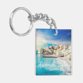 イタリアビーチ地中海の海シ絵画ョニック キーホルダー (正面左)