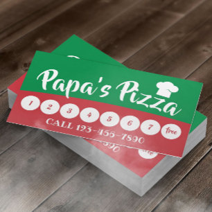 イタリアピザパスタレストランロイヤリティパンチ ロイヤリティカード