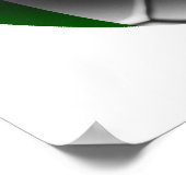 イタリアフォルツァアズーリカルシオサッカーボール国旗 ポスター (角)