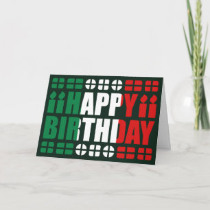 イタリアフラグ誕生日カード カード