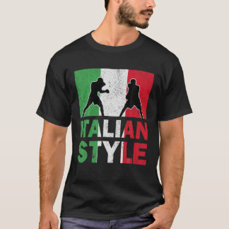 イタリアフラッグボクシングクラブイタリアンスタイル Tシャツ